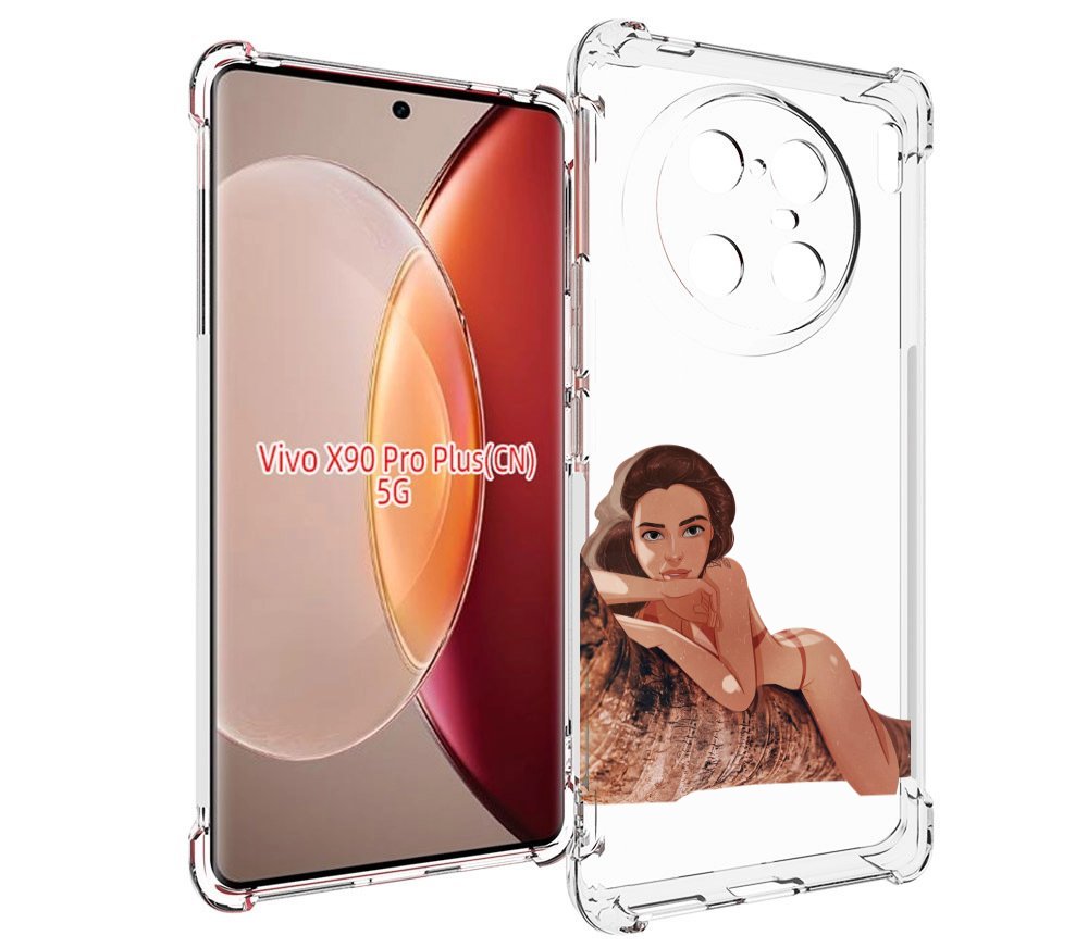 

Чехол MyPads амазонка-на-дереве для Vivo X90 Pro Plus, Прозрачный, Tocco