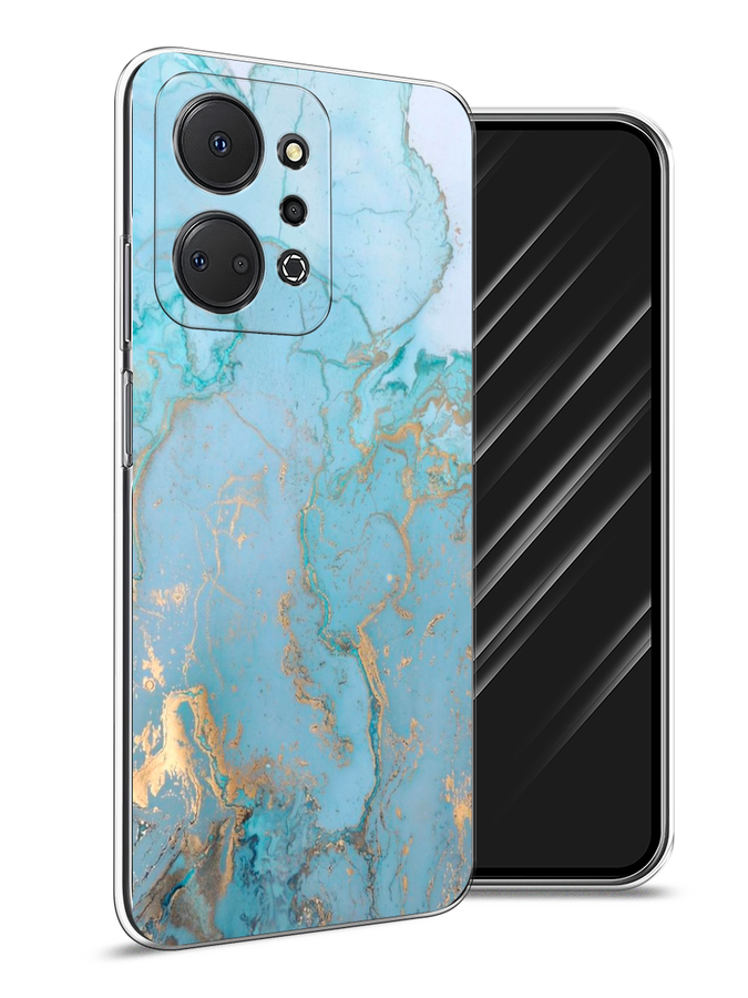 

Чехол Awog на Honor X7A "Голубой мрамор рисунок", 6120650-3