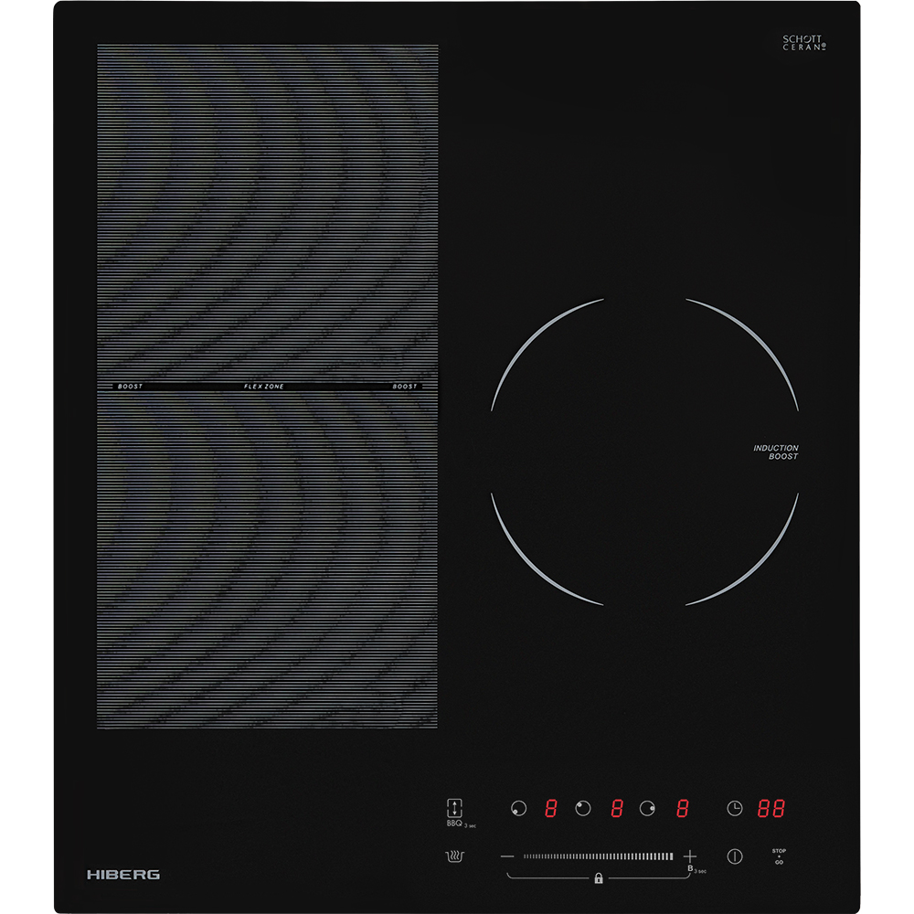 Встраиваемая варочная панель индукционная Hiberg i-MS 4539 B черный блюдо для подачи magistro marble 36×23 см мрамор бамбук