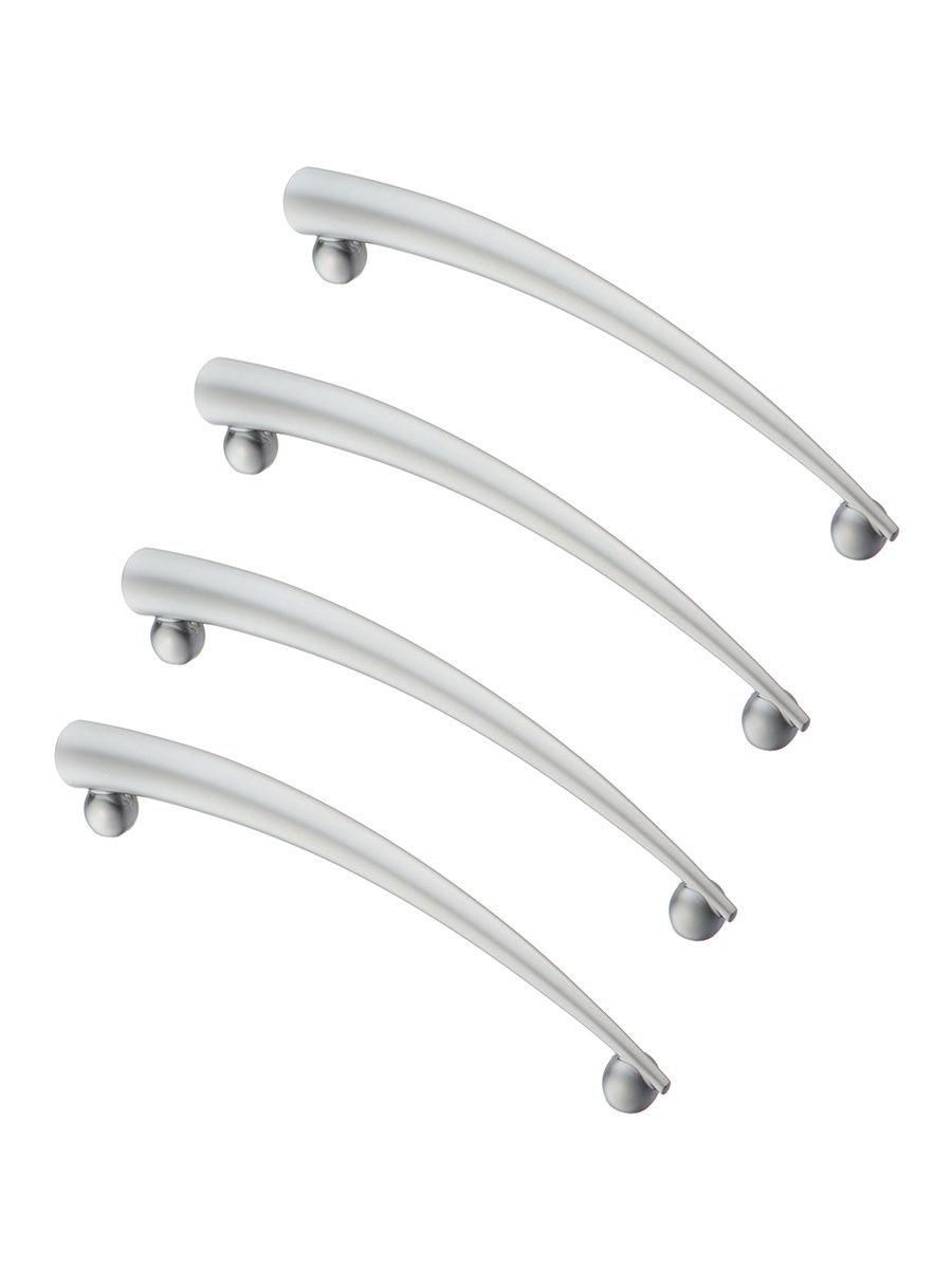 

Комплект из 4 шт Ручка-скоба Kerron 128 мм S-2120-128 SC, матовый хром, Серебристый;серый, S-2120