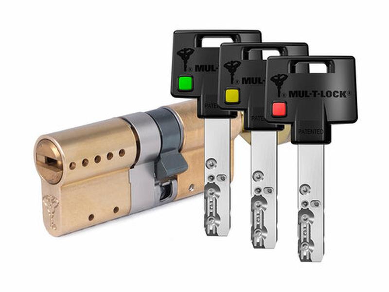 

Цилиндр Mul-t-Lock MTL600 Светофор ключ-вертушка (размер 50х31 мм) - Латунь, Флажок, Золотистый