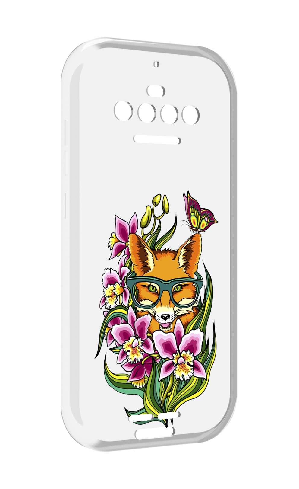 

Чехол MyPads Лиса в цветах для Oukitel F150 R2022, Прозрачный, Tocco