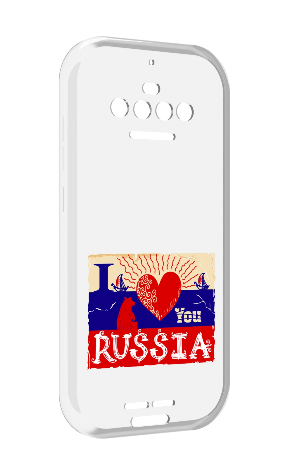 

Чехол MyPads Люблю Россию для Oukitel F150 R2022, Прозрачный, Tocco