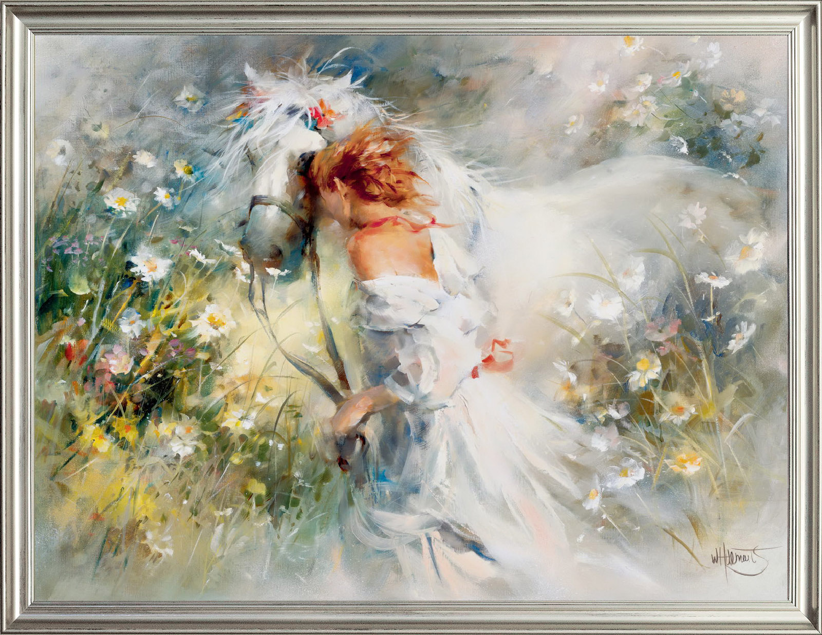 фото Картина на холсте, белый сон, 80х60 см., willem haenraets, оформлена в багет, арт. хв-х1 русская коллекция