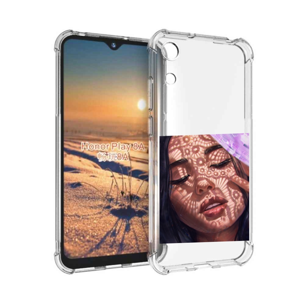 

Чехол бампер MyPads девушка-под-кружевами женский для Honor 8A, Прозрачный, Tocco