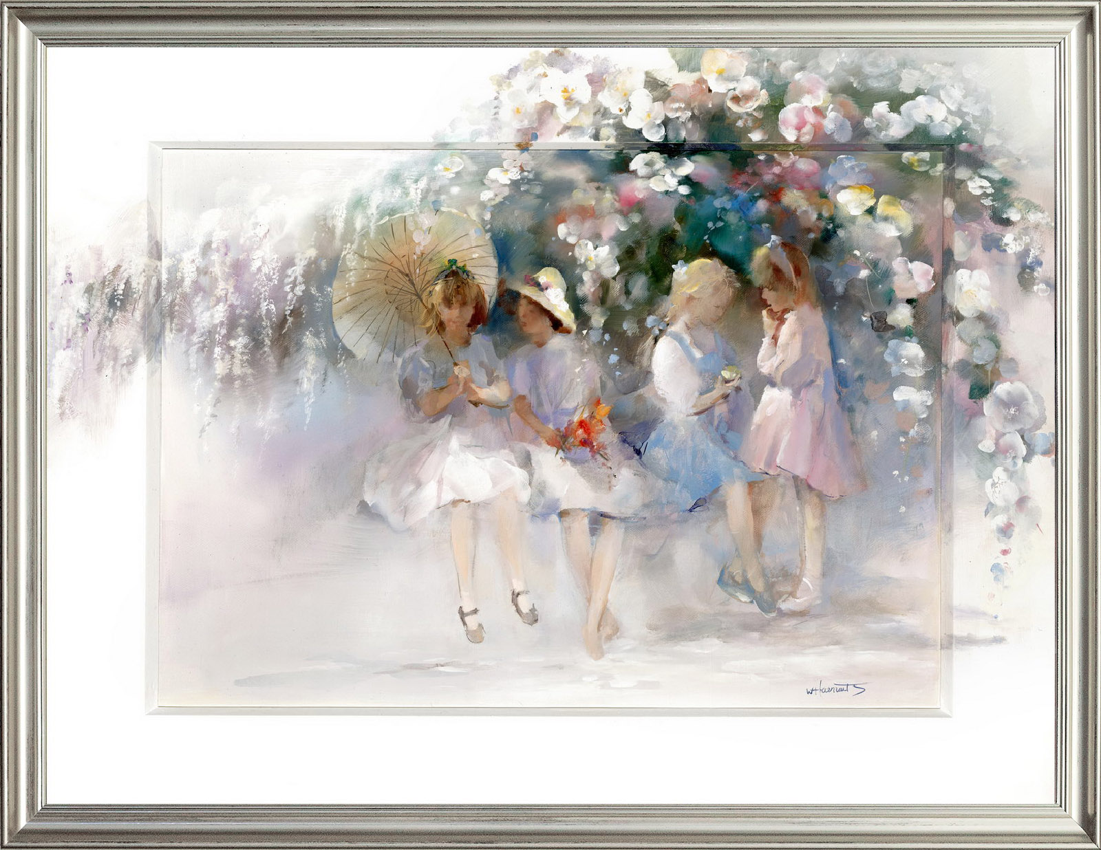 фото Картина на холсте, подружки, 80х60 см., willem haenraets, оформлена в багет. арт. хв-х19 русская коллекция