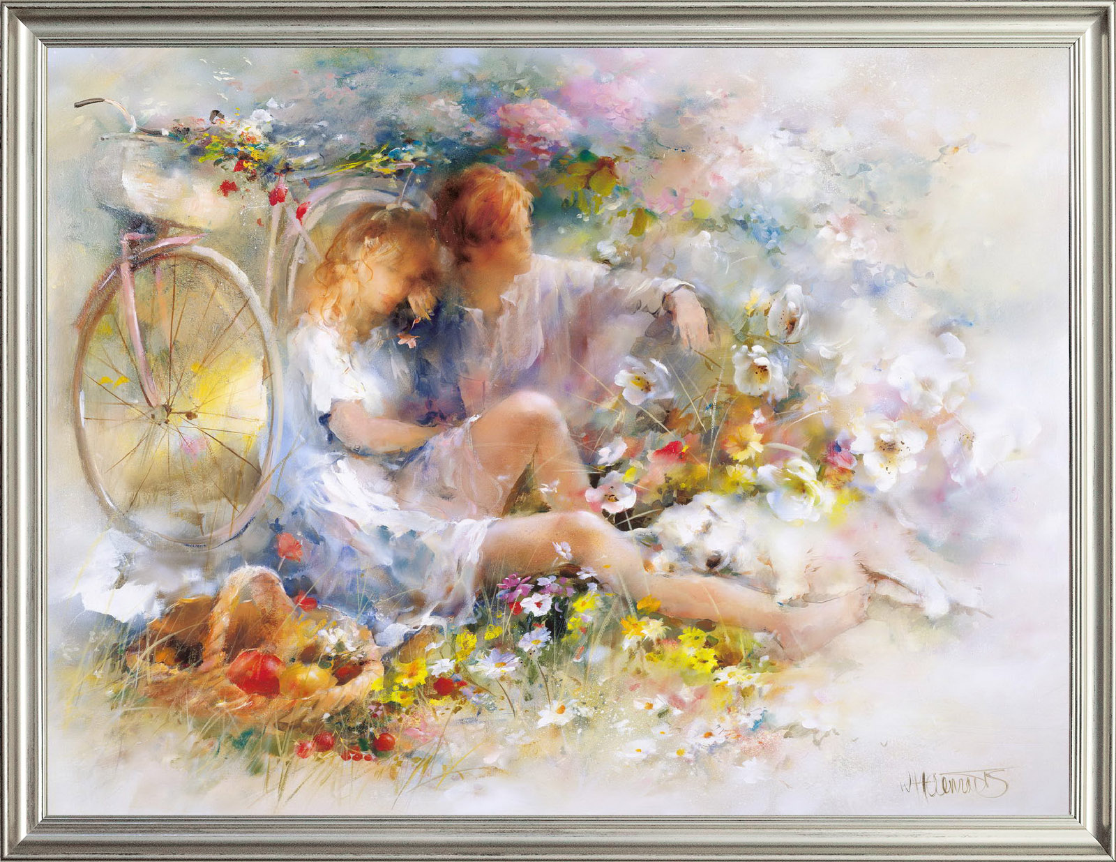 фото Картина на холсте, лето, 80х60 см., willem haenraets, оформлена в багет. арт. хв-х2 русская коллекция