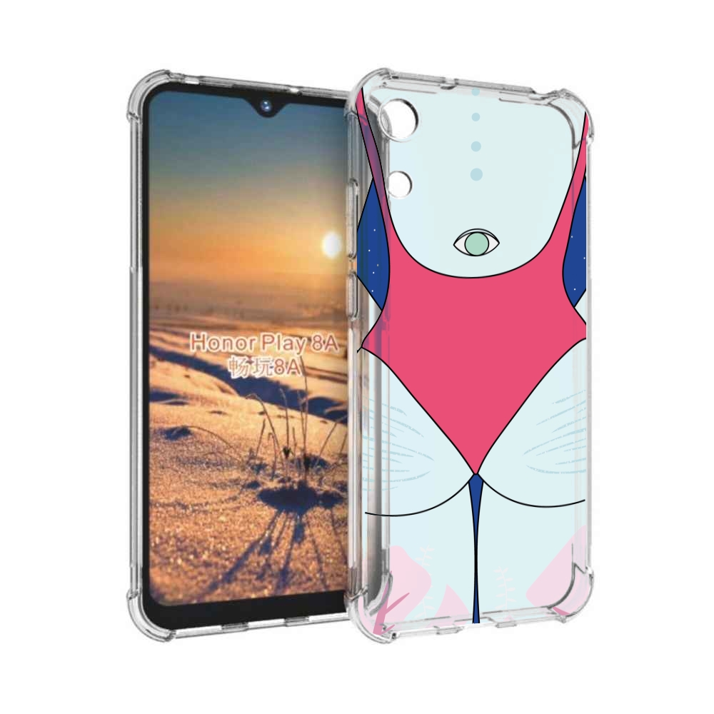 

Чехол бампер MyPads девушка-с-глазом-на-спине для Honor 8A, Прозрачный, Tocco