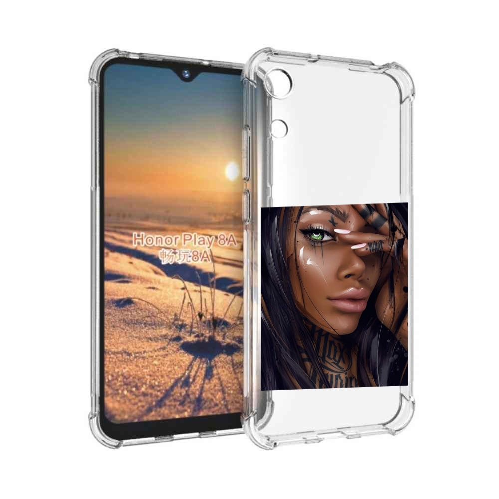 

Чехол бампер MyPads девушка-с-зелеными-глазами-яркими для Honor, Прозрачный, Tocco