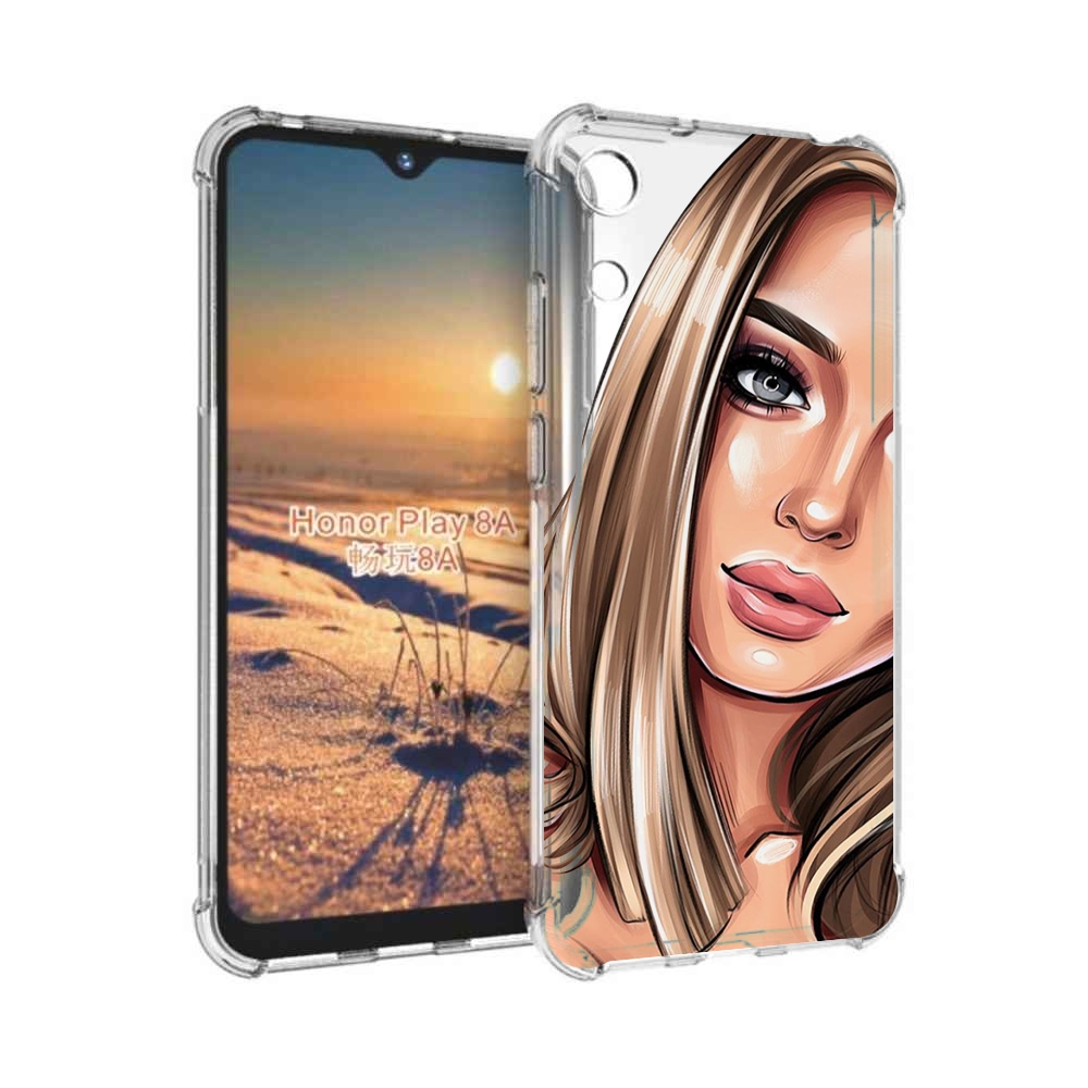 

Чехол бампер MyPads девушка-с-каре женский для Honor 8A, Прозрачный, Tocco