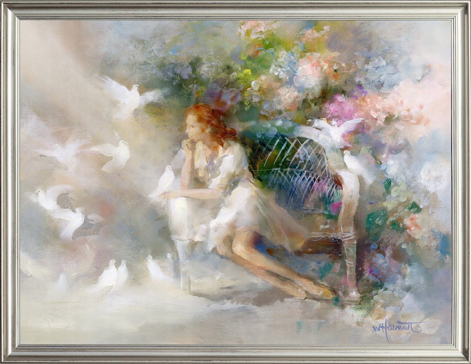 фото Картина на холсте, мечты, 80х60 см., willem haenraets. оформлена в багет, арт. хв-х29 русская коллекция