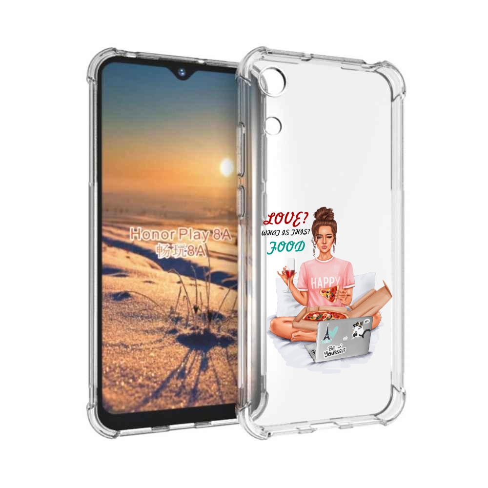 

Чехол бампер MyPads девушка-с-ноутбуком женский для Honor 8A., Прозрачный, Tocco