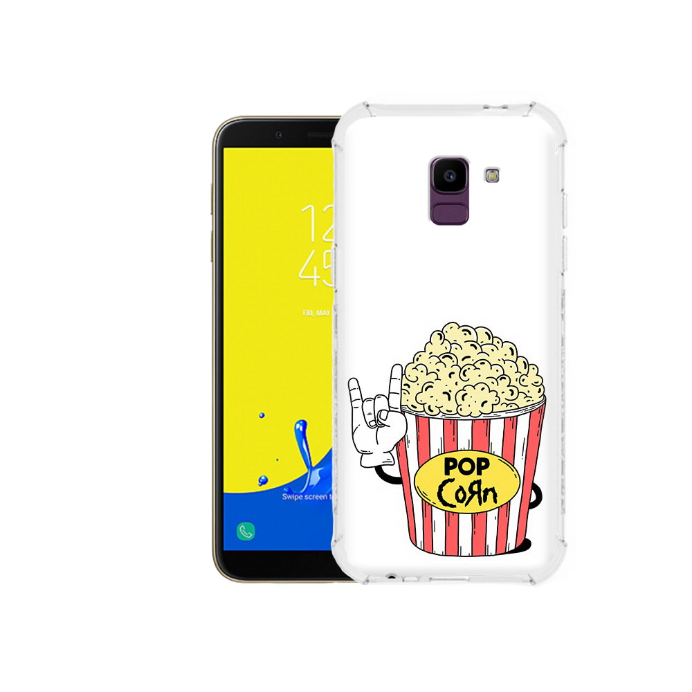 

Чехол MyPads Tocco для Samsung Galaxy J6 (2018) крутой попкорн, Прозрачный, Tocco