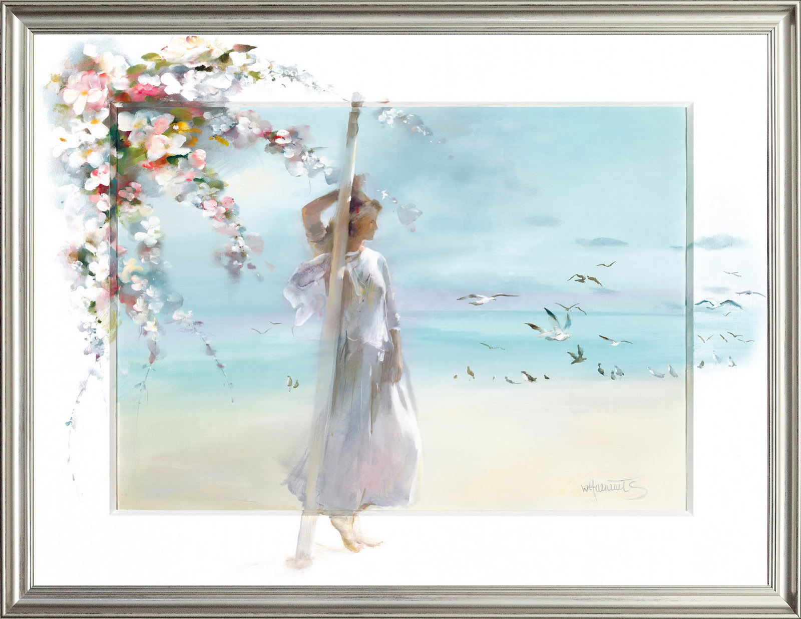 

Картина на холсте На пляже 80х60 см. Willem Haenraets оформлена в багет. Арт. ХВ-х5