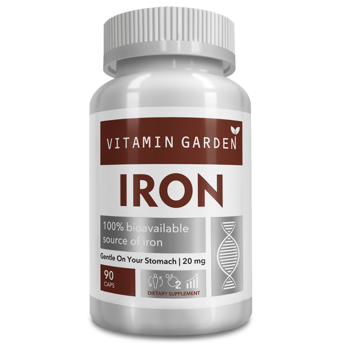 фото Железа фумарат с витамином с vitamin garden le iron + vitamin c капсулы 90 шт.