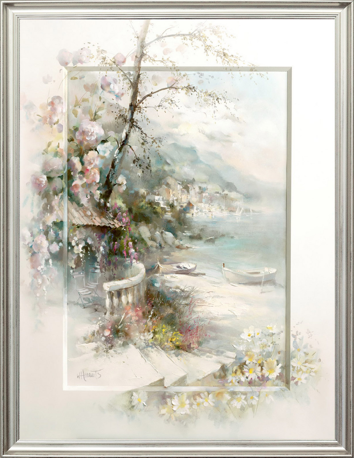 фото Картина на холсте, на берегу залива, 80х60 см., willem haenraets, арт. хв-х7 русская коллекция