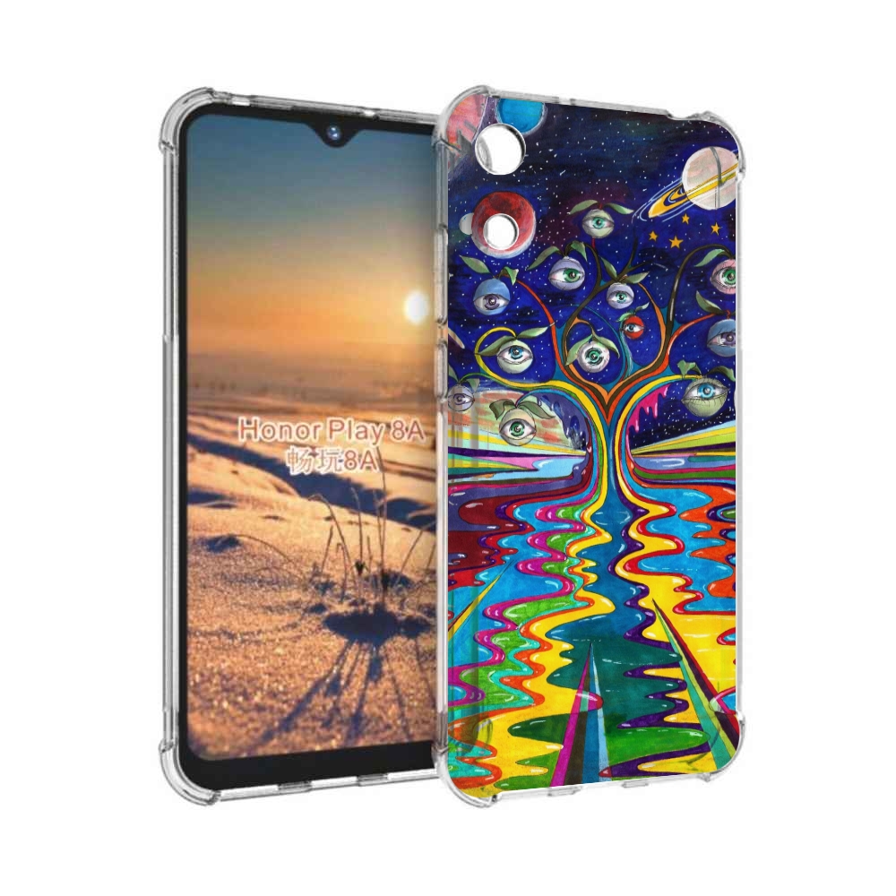 

Чехол бампер MyPads дерево с глазами акварель для Honor 8A, Прозрачный, Tocco