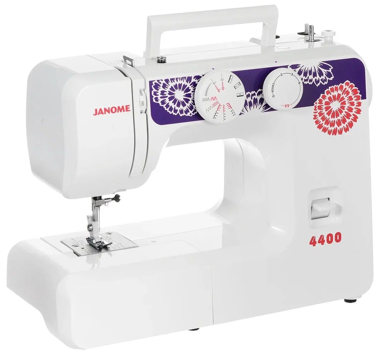 Швейная машина Janome 4400 белый, фиолетовый швейная машина janome 415 белый фиолетовый