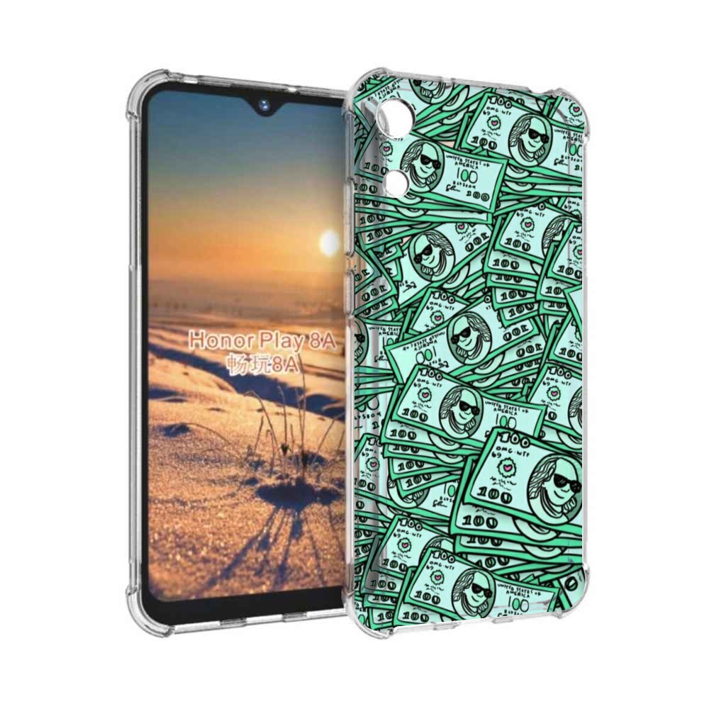 

Чехол бампер MyPads доллары картинка для Honor 8A, Прозрачный, Tocco