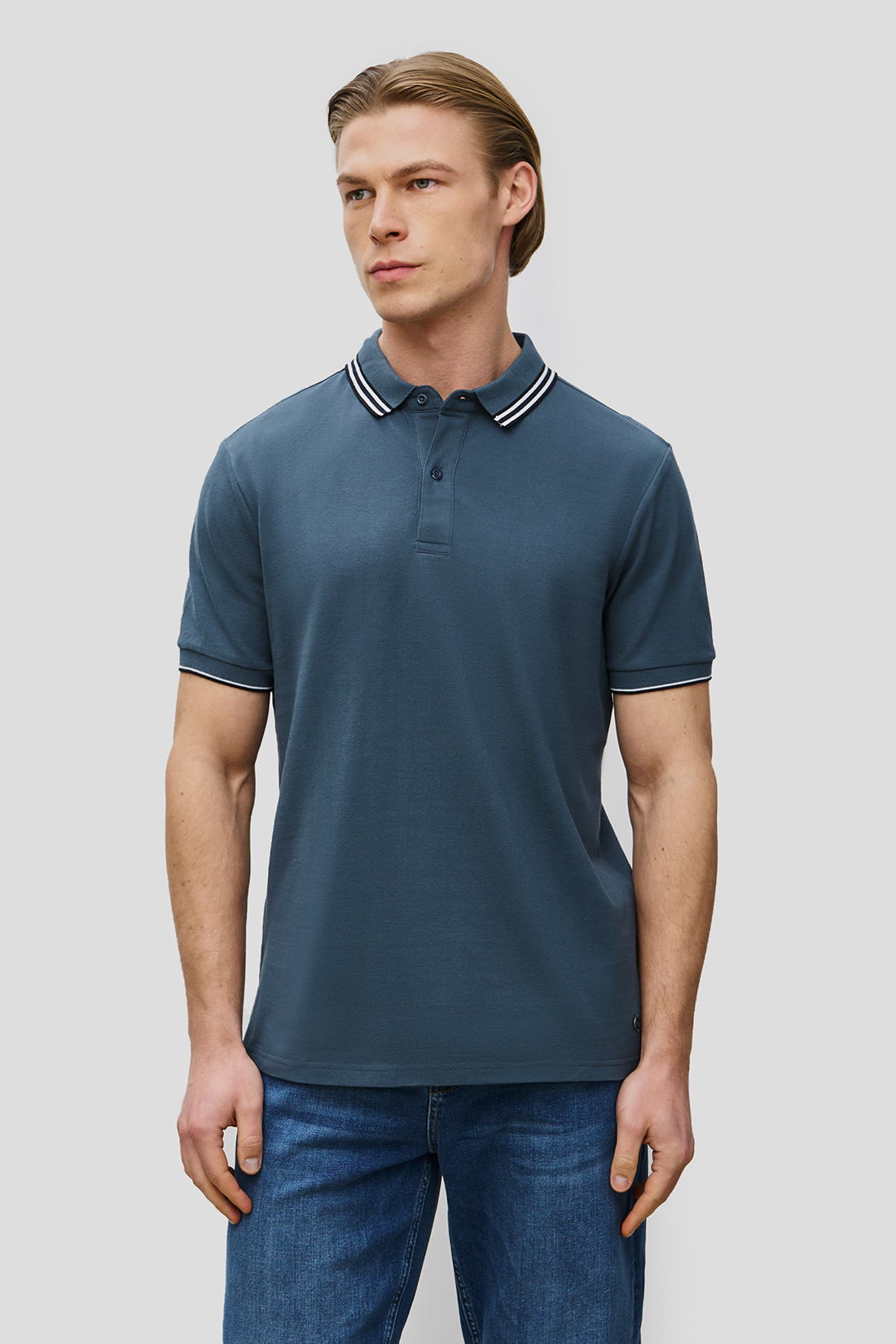 

Футболка мужская Baon B7023001 синяя 3XL, Синий, B7023001