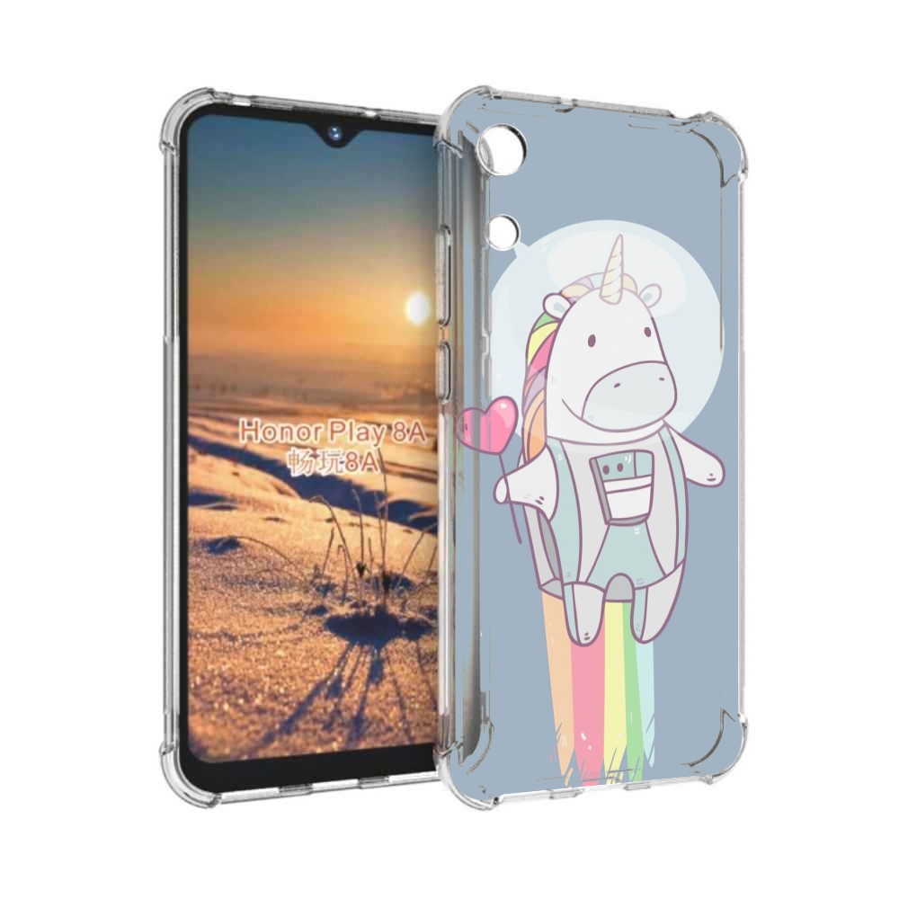 

Чехол бампер MyPads единорог летит за орбиту для Honor 8A, Прозрачный, Tocco