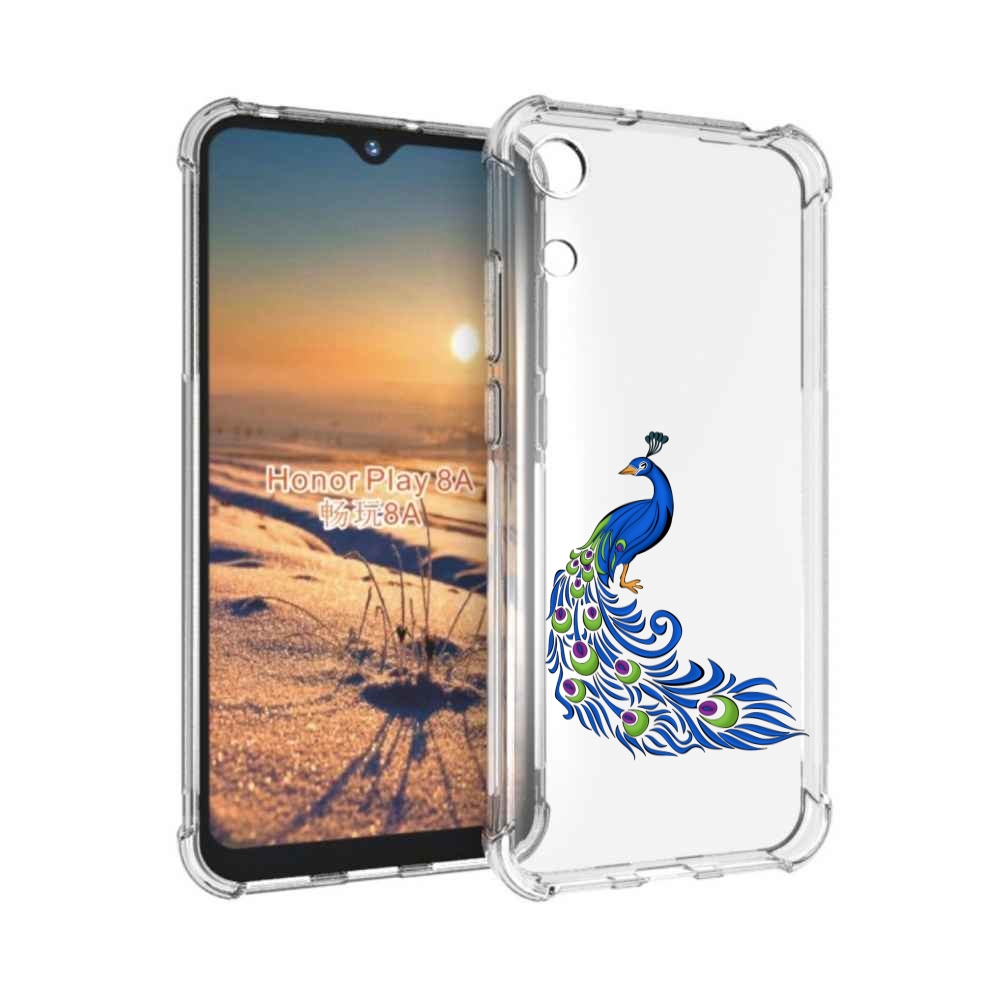 

Чехол бампер MyPads жарптица-голубая для Honor 8A, Прозрачный, Tocco