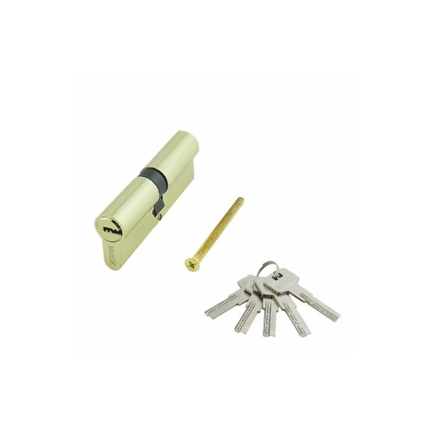 Цилиндр стальной MARLOK ЦМ 80 (35/45)-5К, перфорированный ключ/ключ, РВ, золотистый