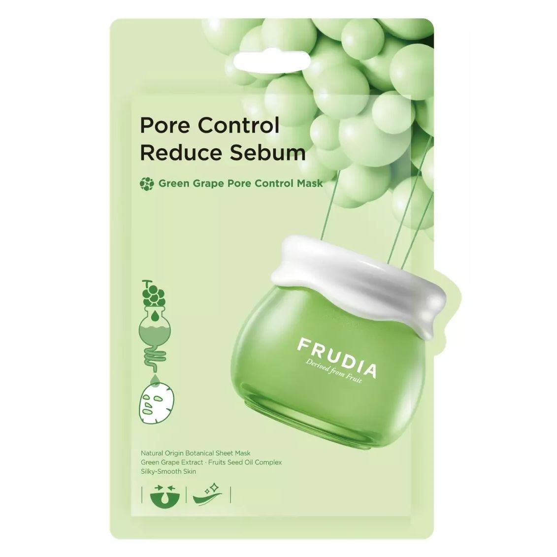 Маска для лица FRUDIA Green Grape Pore Control Mask с зеленым виноградом 10 шт по 20 мл