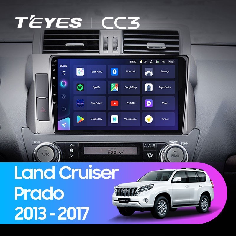Штатная магнитола Teyes CC3 360 6128 Toyota Land Cruiser Prado 150 2013-2017 5200000₽