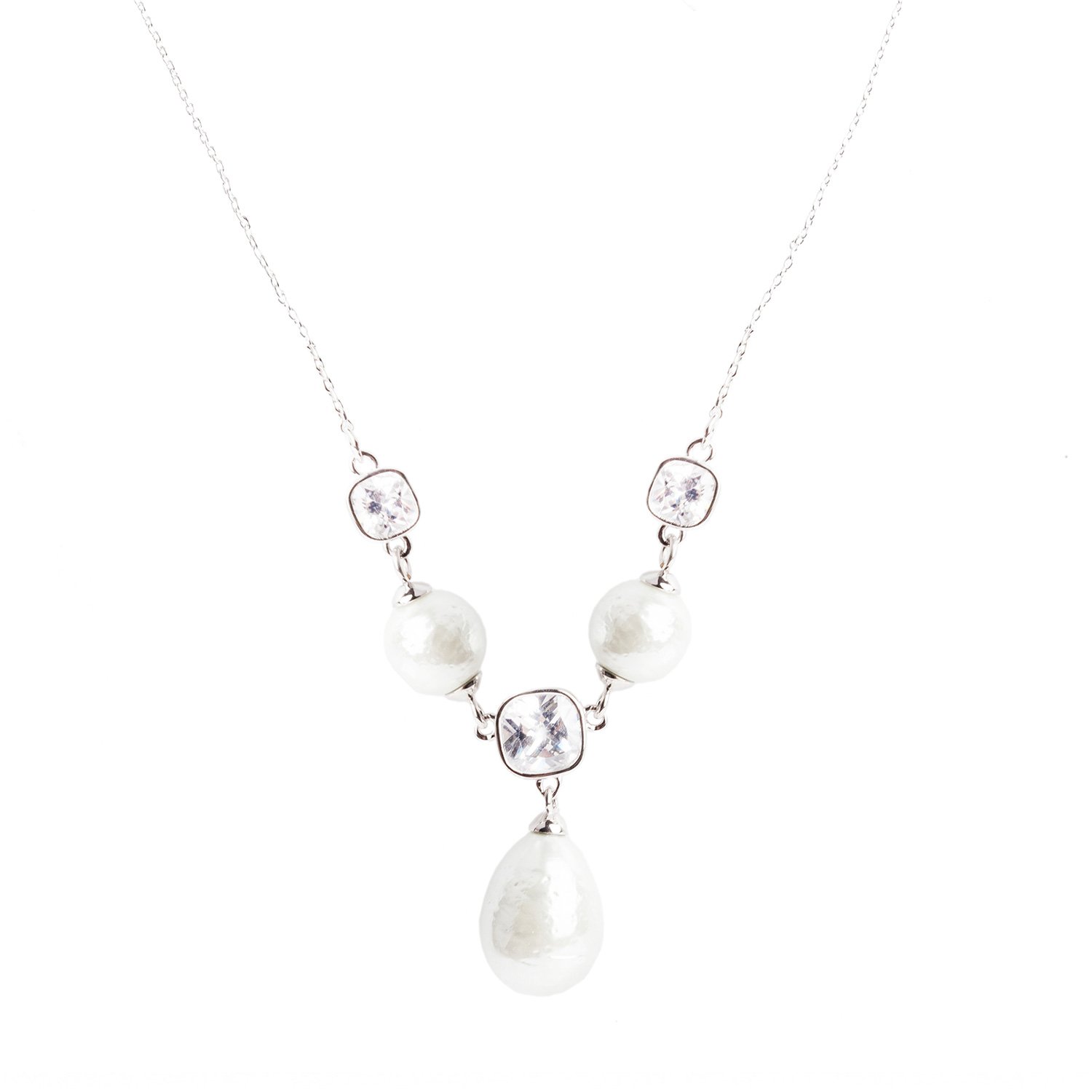 

Колье из бижутерного сплава с агатом 28 см Fiore Luna 15NK/XM03, 15NK/XM03