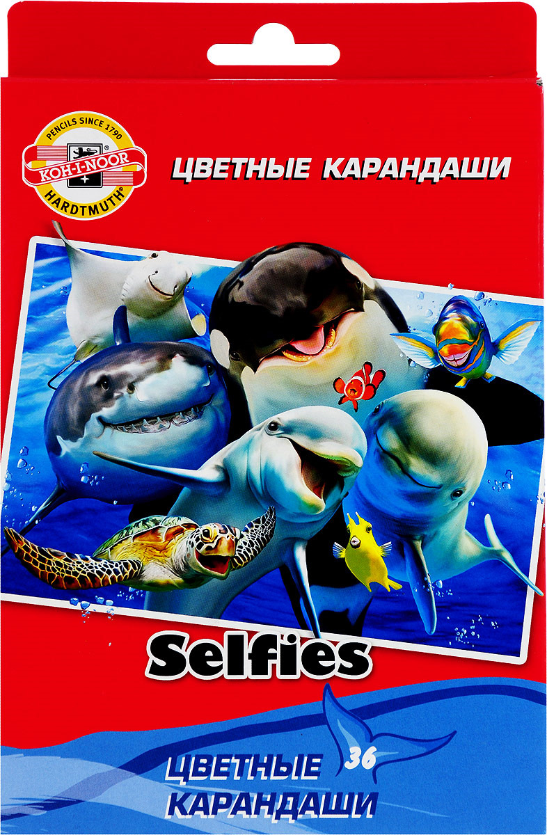 

Набор карандашей цветных SELFIES, 36 цв., в картонной упаковке с европодвесом, Белый;голубой;желтый;зеленый;коричневый;красный;оранжевый;розовый;серый;синий;фиолетовый;черный