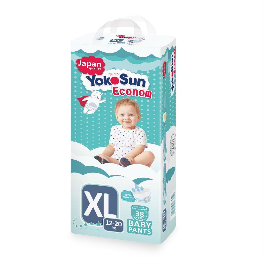 фото Подгузники-трусики yokosun econom xl (12-20 кг) 38 шт.