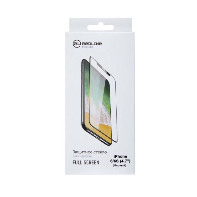 

Защитное стекло для смартфона Red Line для iPhone 6/6S (4.7''), Full Screen TG Black, для iPhone 6/6S (4.7''), Full Screen TG Black