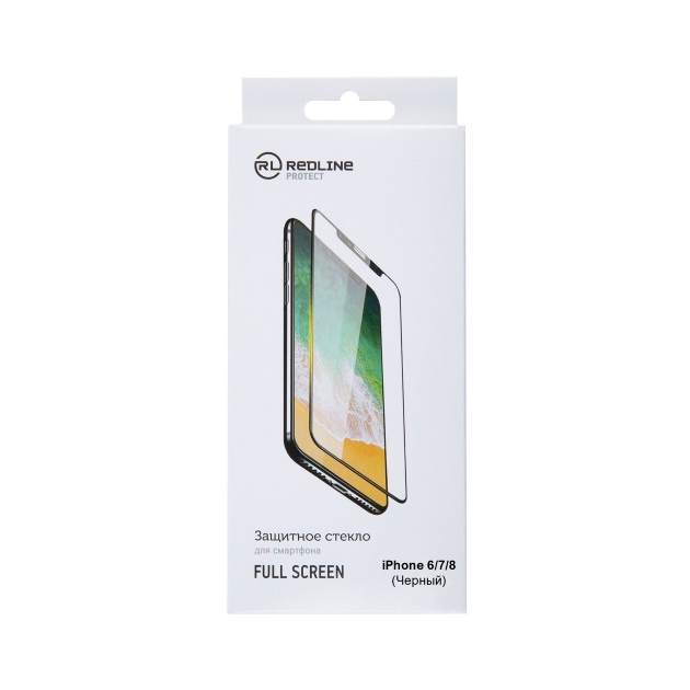 

Защитное стекло для смартфона Red Line для iPhone 6/7/8, Full Screen TG Black, для iPhone 6/7/8, Full Screen TG Black