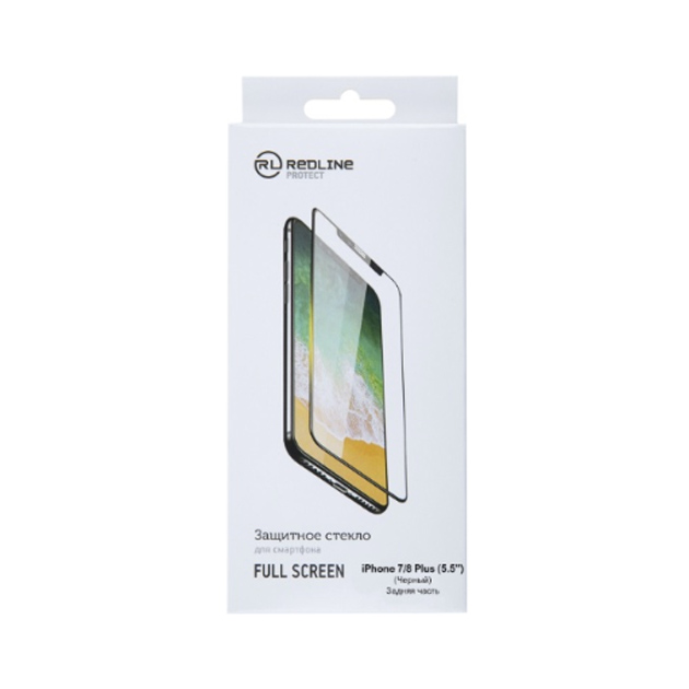 

Защитное стекло для смартфона Red Line для iPhone 7/8 Plus (5.5''), FS TG Black Back, для iPhone 7/8 Plus (5.5''), FS TG Black, задн.ч.
