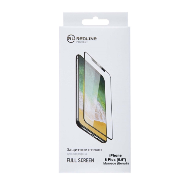 

Защитное стекло для смартфона Red Line для iPhone 8 Plus (5.5''), FScreen Matte TG White, для iPhone 8 Plus (5.5''), FScreen Matte TG White