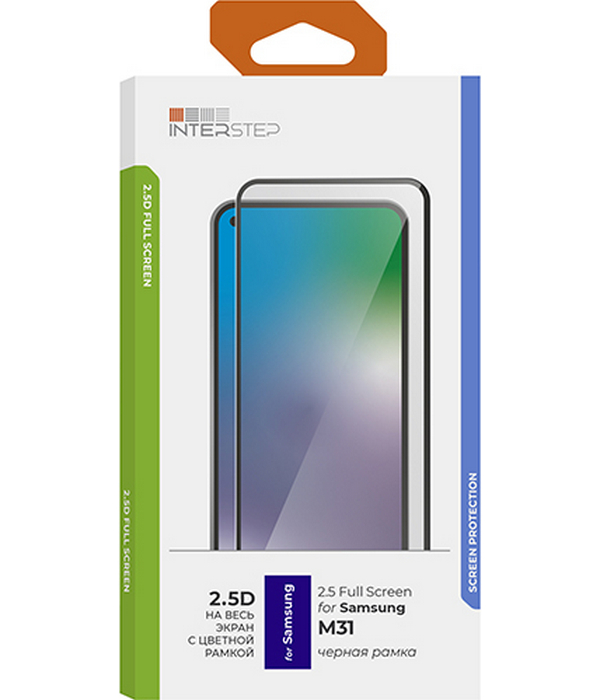 

Защитное стекло для смартфона InterStep 2.5D для Galaxy M31 Black, 2.5D для Galaxy M31 Black
