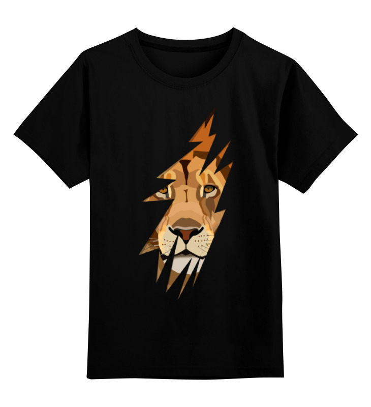 

Детская футболка Printio Лев lion цв.черный р.104, 0000002370771
