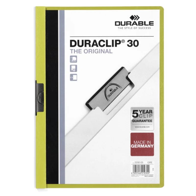 Durable Папка Duraclip 30 с клипом из пружинной стали, А4 Оранжевый