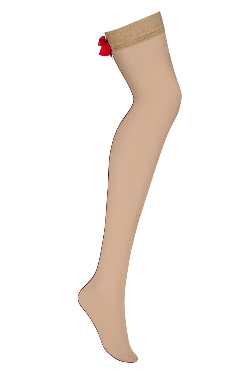 

Роскошные чулочки с бантиками /XL, Бежевый;красный, S808 stockings