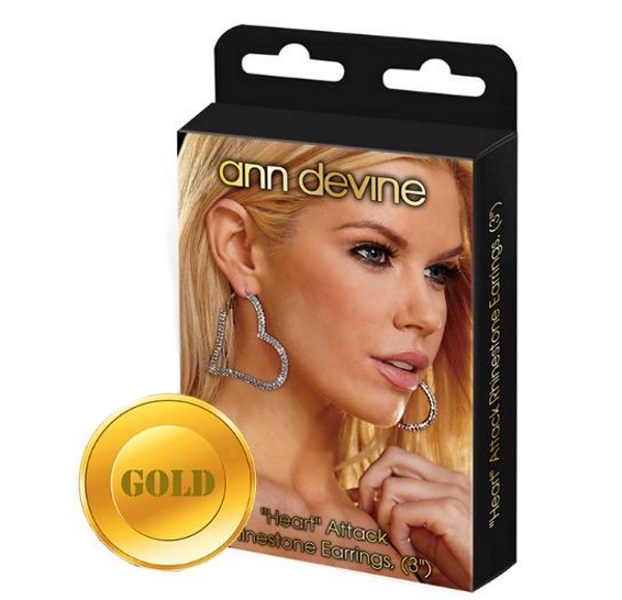 Серьги-сердца из кристаллов Ann Devine LOVE
