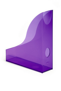 Лоток вертикальный BASIC для журналов, прозрачно-фиолетовый, 73 x 306 x 241мм|1