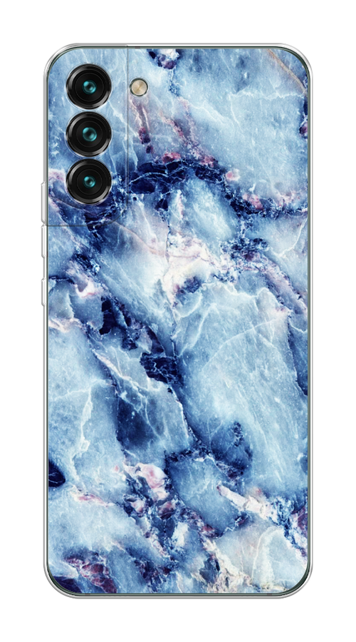 

Чехол на Samsung Galaxy S22 "Мрамор с синими прожилками", Синий, 2103850-3