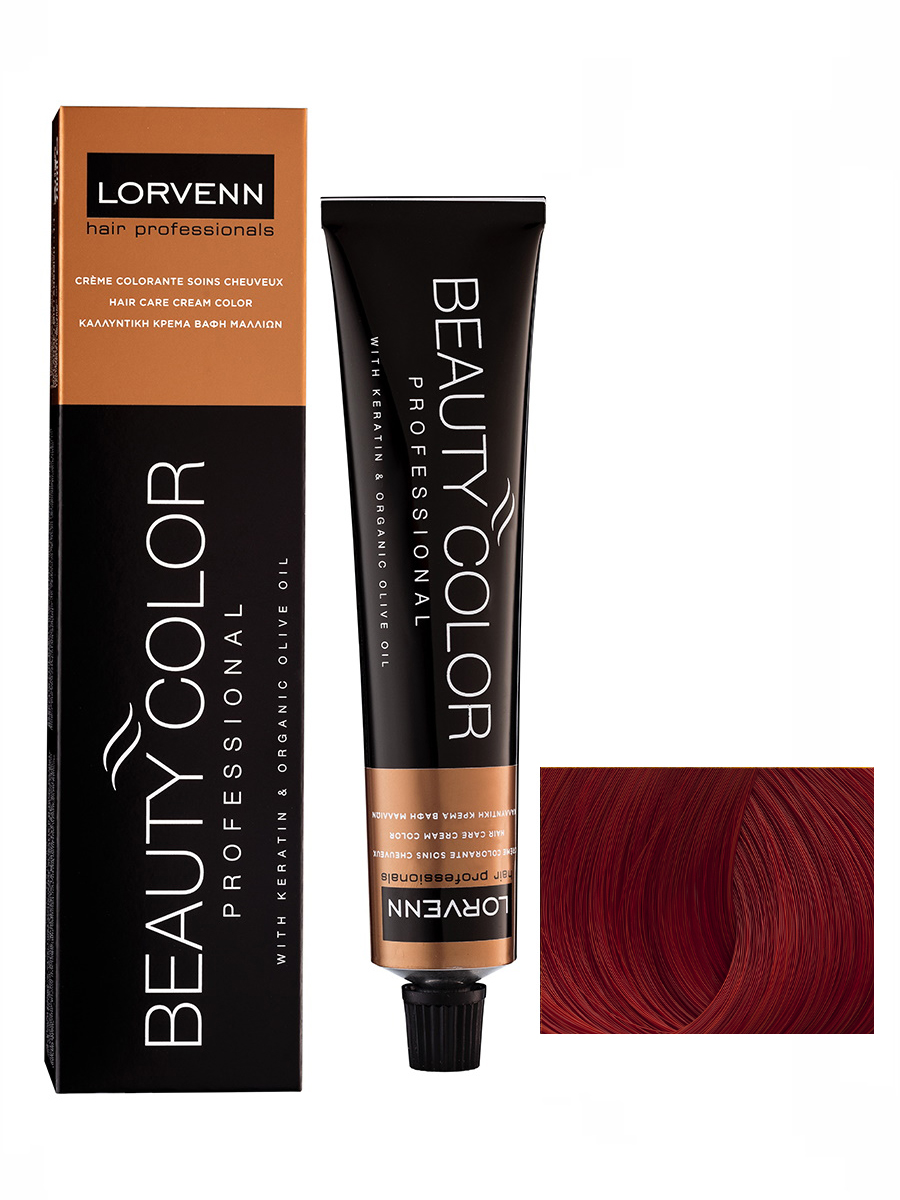 

Крем-краска LORVENN HAIR PROFESSIONALS BEAUTY COLOR 0/6 красный махагон 70 мл