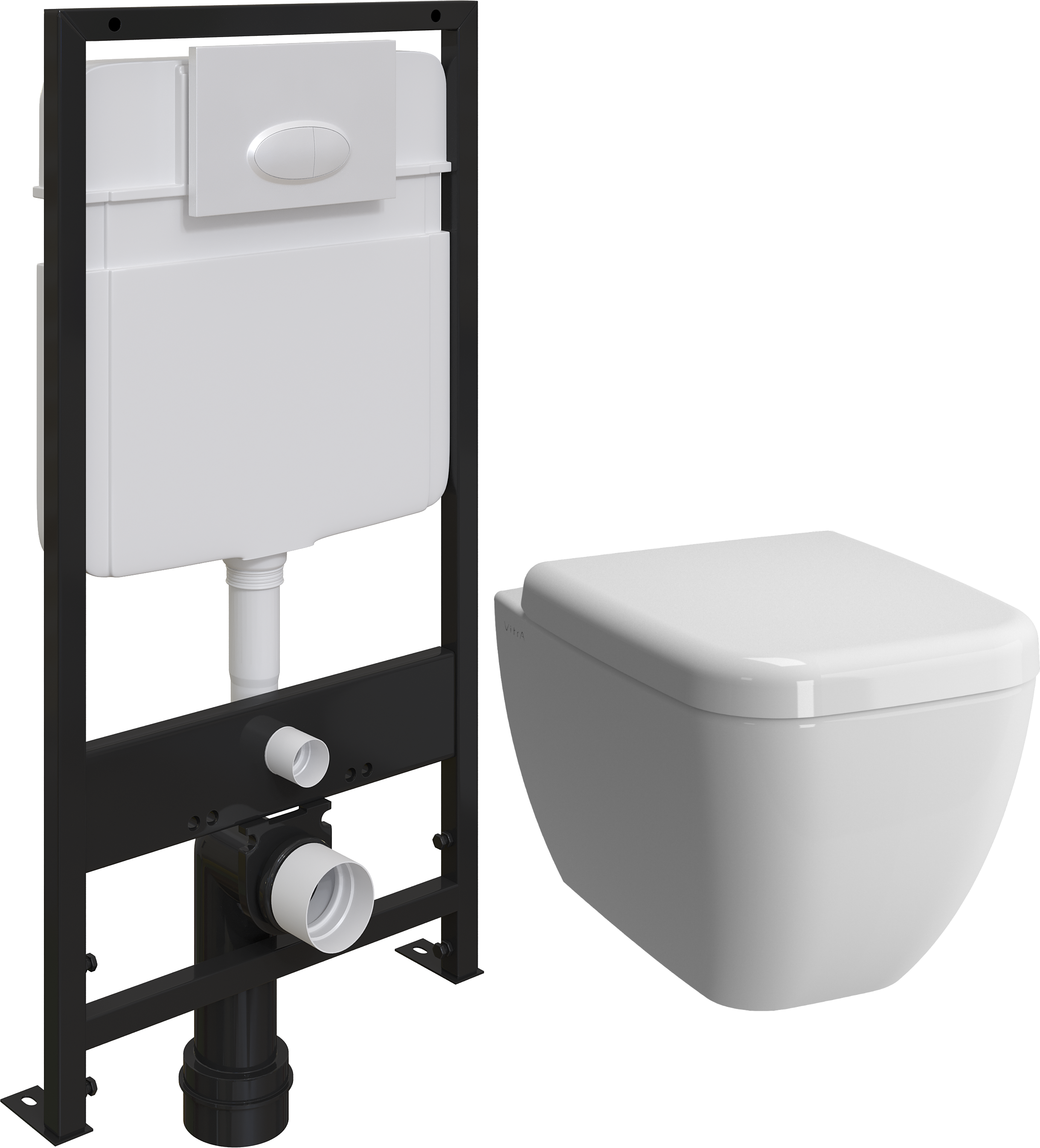 

Комплект Унитаз подвесной VitrA Shift 7742B003-0075 безободковый, с микролифтом + Система, Белый, Shift 7742B003-0075 кнопка смыва 0052 белая матовая