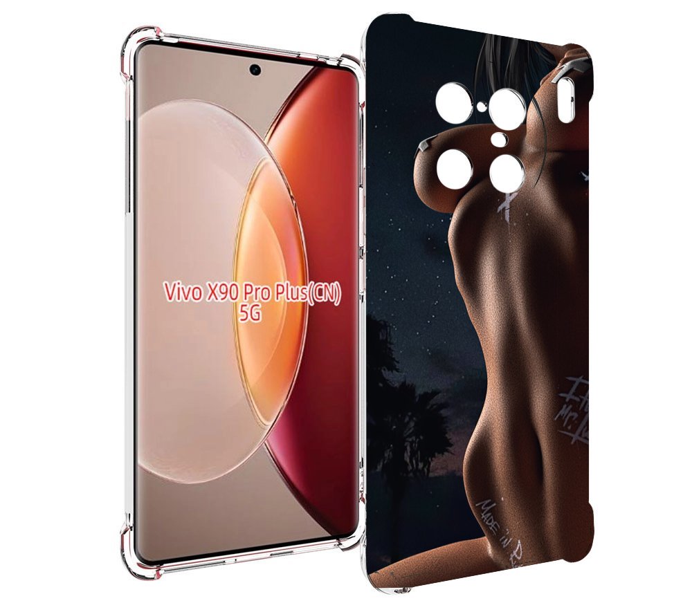 

Чехол MyPads белые-татуировки-на-теле для Vivo X90 Pro Plus, Прозрачный, Tocco