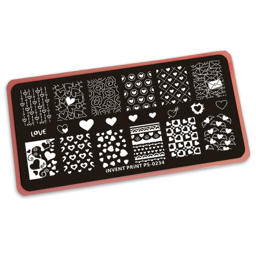 Пластина для стемпинга Invent Print Сердце Любовь PS-234