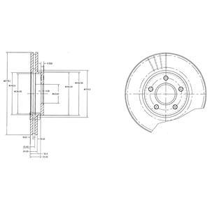 

Тормозной диск DELPHI передний для Ford Transit Connect 2002- BG3826