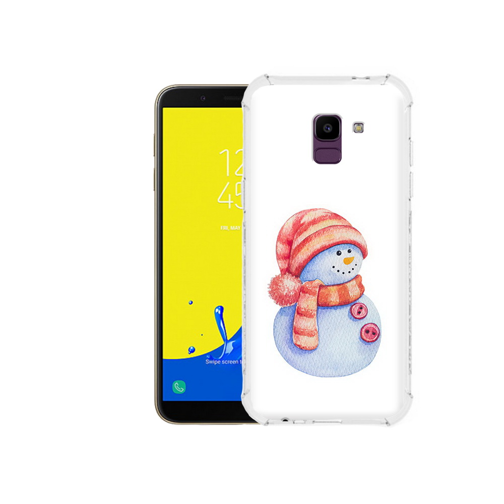 

Чехол MyPads Tocco для Samsung Galaxy J6 (2018) Веселый снеговик, Прозрачный, Tocco