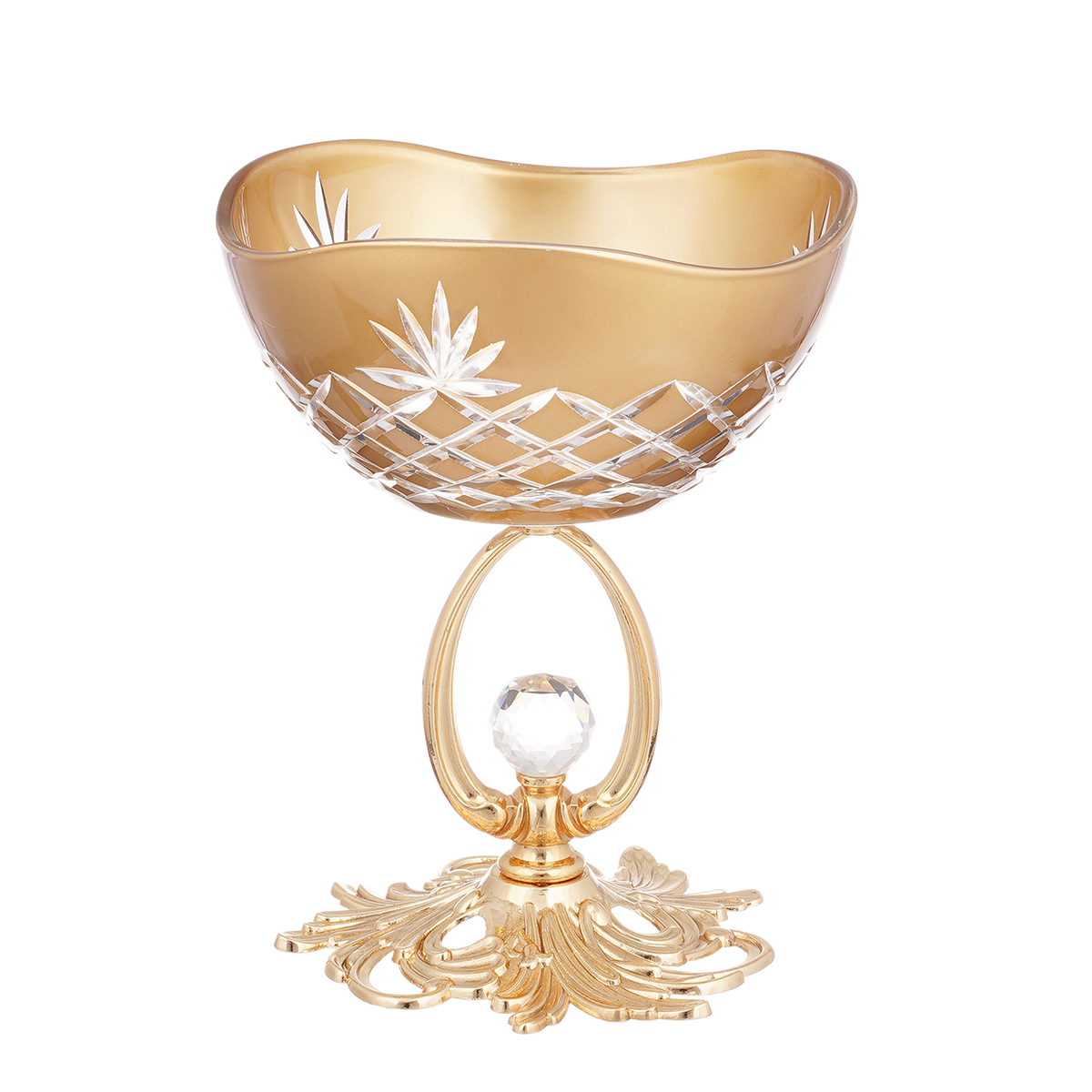 Креманка Yagmur Ananas 12см золотая